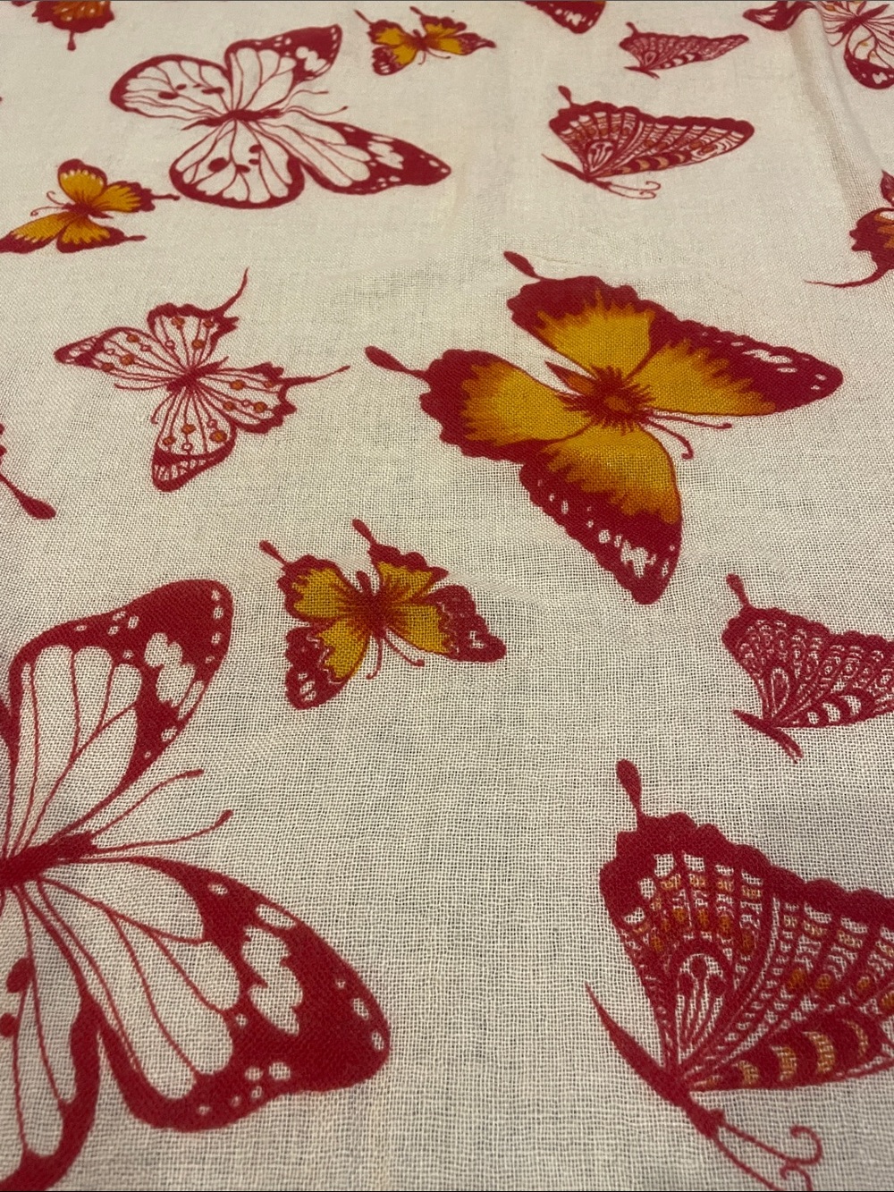 Butterfly Print cashmere shawl - Picture 8 of 9
